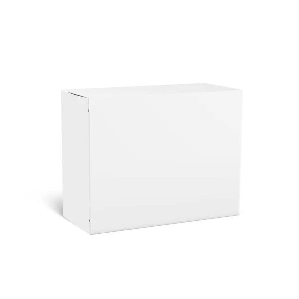 Caixa de pacote 3D White Close Product Cardboard —  Vetores de Stock