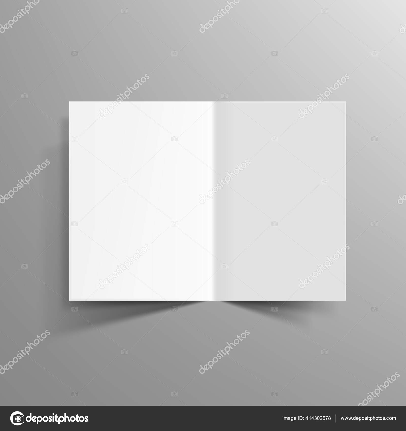 Blank Half Fold Brochure Template For Your Design Stock Vector With Regard To Half Fold Card Template
