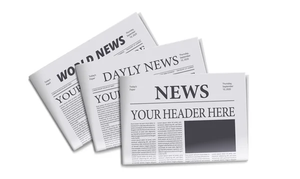 Newspaper With Copy Space For Your Text — Stock Vector