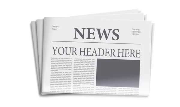 Newspaper With Copy Space For Your Text — Stock Vector