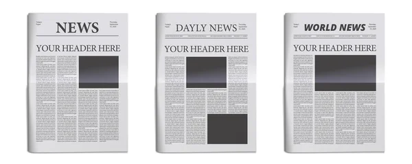 Newspaper With Copy Space For Your Text — Stock Vector
