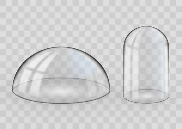 Laboratorio esférico 3D o cúpula de cristal de exposición — Vector de stock