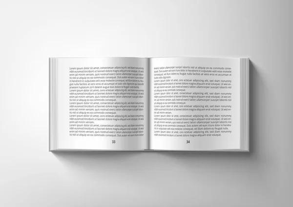 Open Blank Clear Square Book auf weißem Rücken — Stockvektor