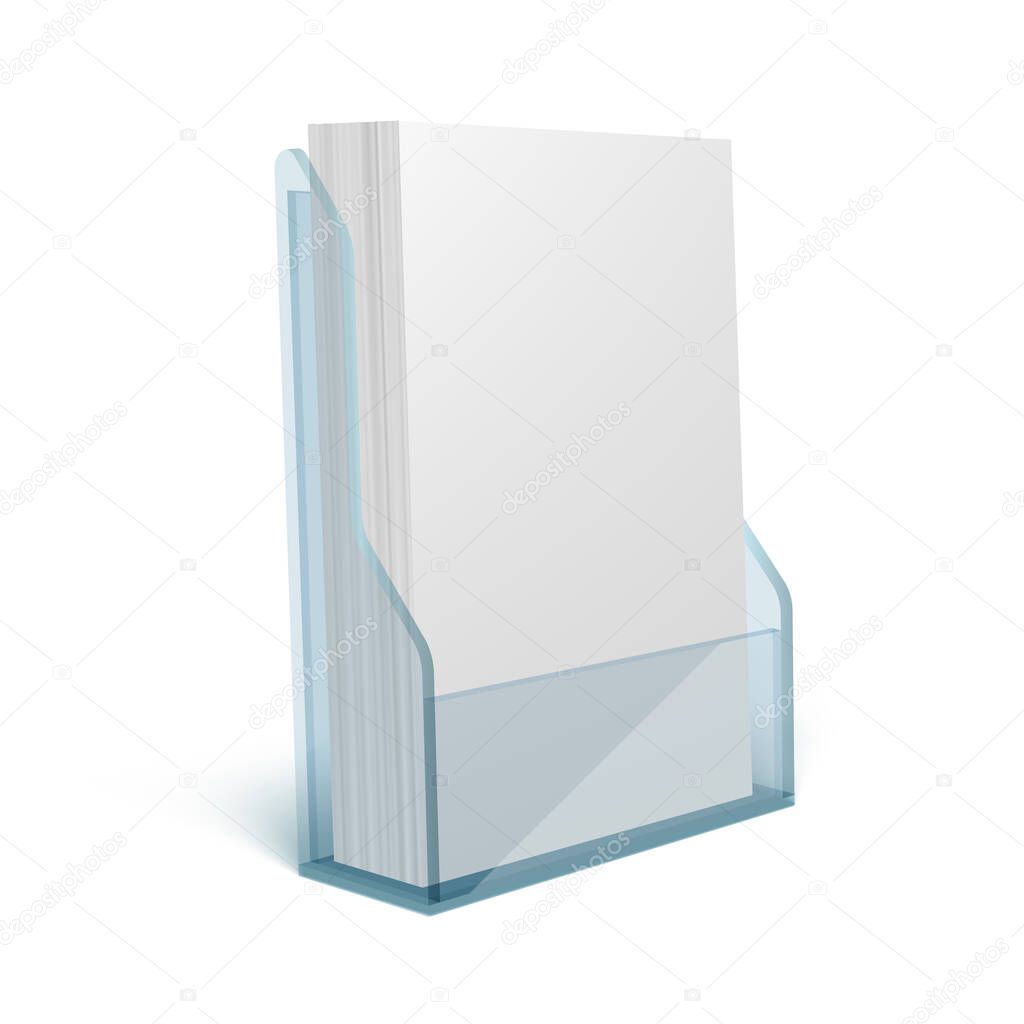 Blank Flyer Glass Or Plastic Transparent Stand