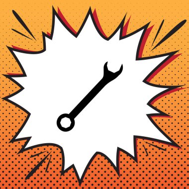 Anahtarı işareti geçti. Vektör. Çizgi roman popüler sanat arkasında simge stil