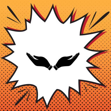 El işareti illüstrasyon. Vektör. Çizgi roman stil ikonu popüler sanat bac üzerinde