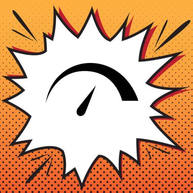 Hız göstergesi işareti illüstrasyon. Vektör. Çizgi roman stil ikonu pop-