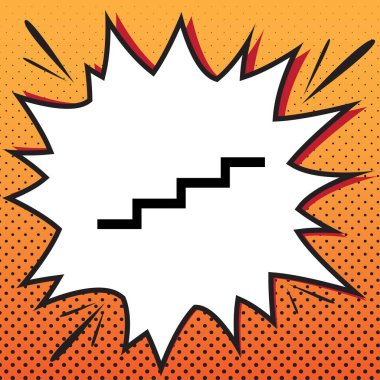 Merdiven tabela. Vektör. Popüler sanat arka plan üzerinde çizgi roman stil ikonu..