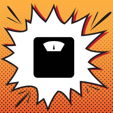 Banyo ölçekli üye. Vektör. Popüler sanat backgr çizgi roman stili simgesini