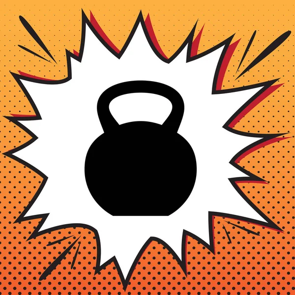 Fitness Dumbbell işareti. Vektör. Çizgi roman popüler sanat arkasında simge stil