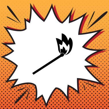 Maç işareti illüstrasyon. Vektör. Popüler sanat ba çizgi roman stili simgesini