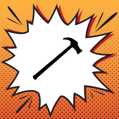 Basit simge gördüm. Vektör. Popüler sanat arka plan üzerinde çizgi roman stil ikonu