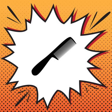 Basit kayıt tarak. Vektör. Popüler sanat adam çizgi roman stili simgesini