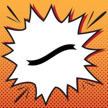 Afiş şerit işareti. Vektör. Popüler sanat backgro çizgi roman stili simgesini