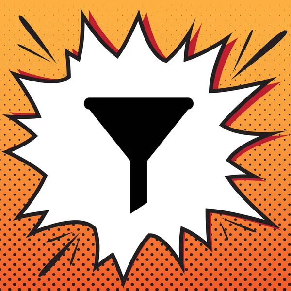 Basit kayıt filtreleme. Vektör. Popüler sanat backgro çizgi roman stili simgesini