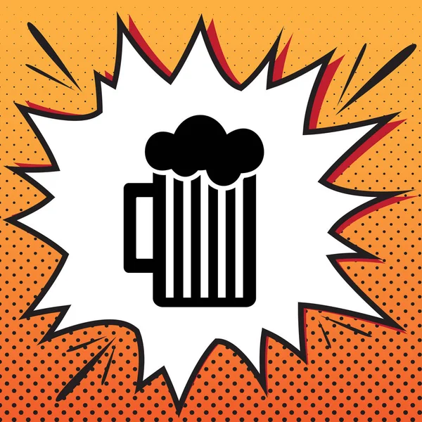 Signo de cerveza. Vector. Icono de estilo cómics en backgro pop-art — Vector de stock