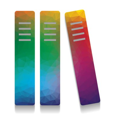 Bağlayıcılar, office klasör simgesini satır. Vektör. Renkli simgesiyle 