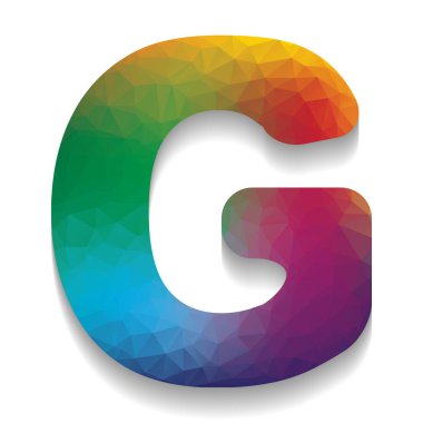 Harf G işareti şablon öğesi tasarım. Vektör. Renkli simge zekâ