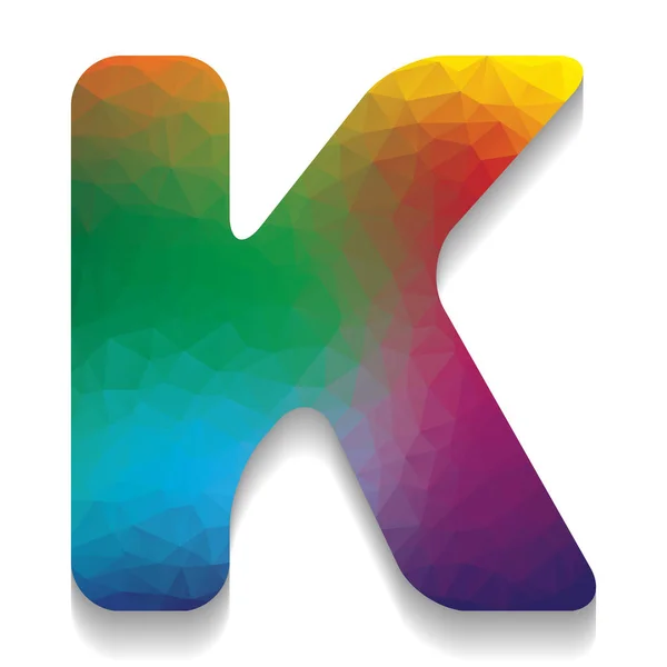 Bokstaven K tecken design template-elementet. Vektor. Färgglada ikon wit — Stock vektor