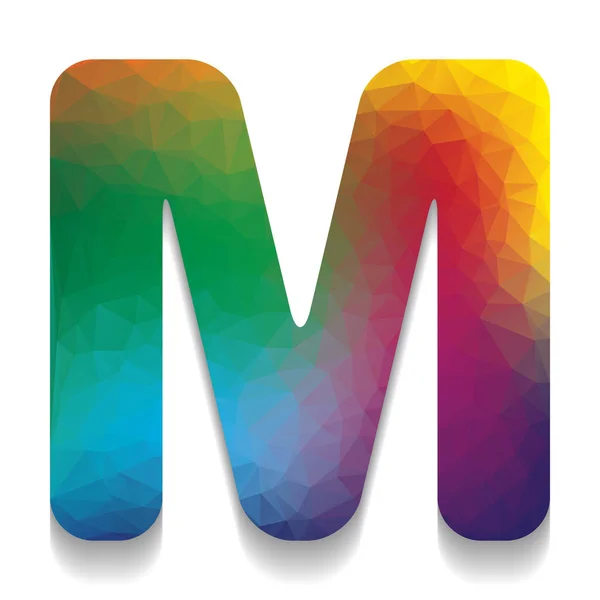 Σύμβολο γράμμα M πρότυπο στοιχείο σχεδίου. Διάνυσμα. Πολύχρωμο Εικονίδιο wit — Διανυσματικό Αρχείο