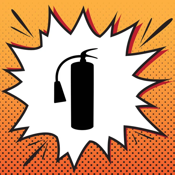 Πυροσβεστήρας σημάδι. Διάνυσμα. Κόμικς εικονίδιο στυλ Ποπ-Αρτ bac — Διανυσματικό Αρχείο