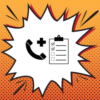 Tıbbi Danışma işareti. Vektör. Popüler sanat çizgi roman stili simgesini 