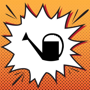 Sulama işareti. Vektör. Popüler sanat arka plan üzerinde çizgi roman stil ikonu..