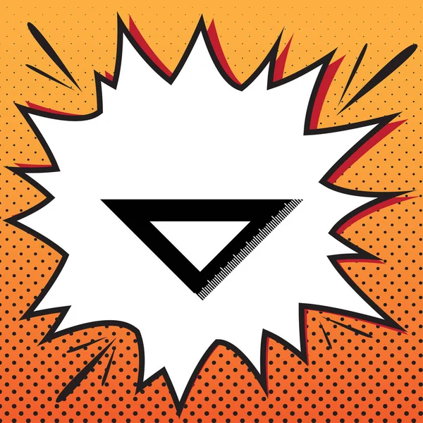 Cetvel işareti illüstrasyon. Vektör. Popüler sanat ba çizgi roman stili simgesini