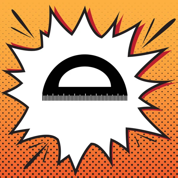 Cetvel işareti illüstrasyon. Vektör. Popüler sanat ba çizgi roman stili simgesini