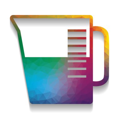 Ölçek işareti. Vektör. Parlak dokulu mozaik renkli simge