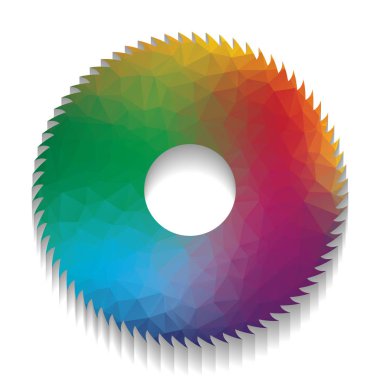 İşareti gördüm. Vektör. Renkli parlak dokusuna simgesiyle mozaik wi