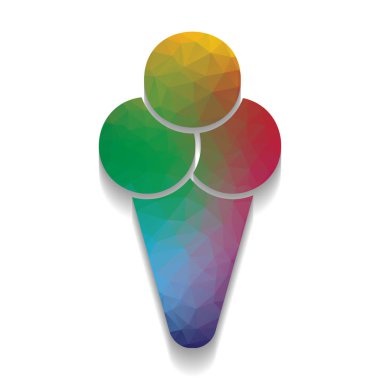 Dondurma işareti illüstrasyon. Vektör. Parlak t ile renkli simge