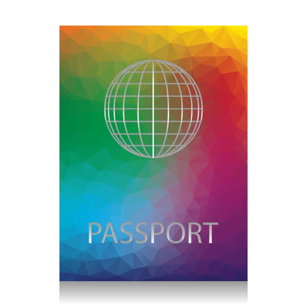 Ilustración de pasaportes. Vector. Icono colorido con te brillante — Archivo Imágenes Vectoriales