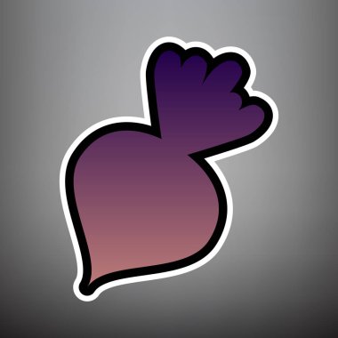 Pancar basit kayıt. Vektör. Siyah menekşe degrade simgesi ve wh