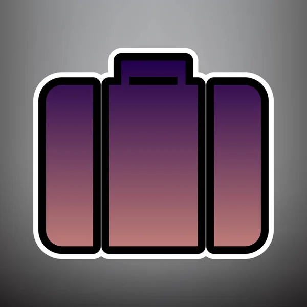 Illustration de la mallette. Vecteur. Icône dégradée violette avec b — Image vectorielle