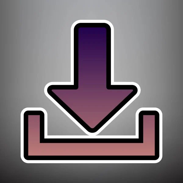 Télécharger illustration de signe. Vecteur. Icône dégradée violette avec bl — Image vectorielle