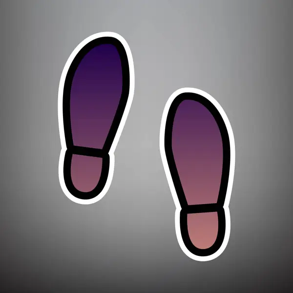 Выходные подошвы знак обуви. Вектор. Фиолетовая градиентная иконка — стоковый вектор