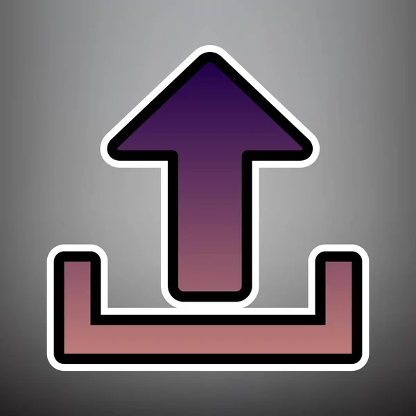 Cargar ilustración de signo. Vector. Icono de degradado violeta con blac — Archivo Imágenes Vectoriales