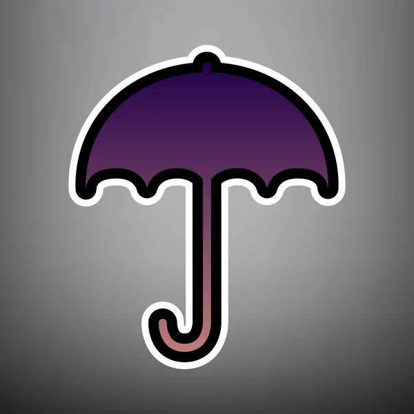 Deštník ikona podepsat. Déšť symbol ochrany. Plochý design styl. V — Stockový vektor
