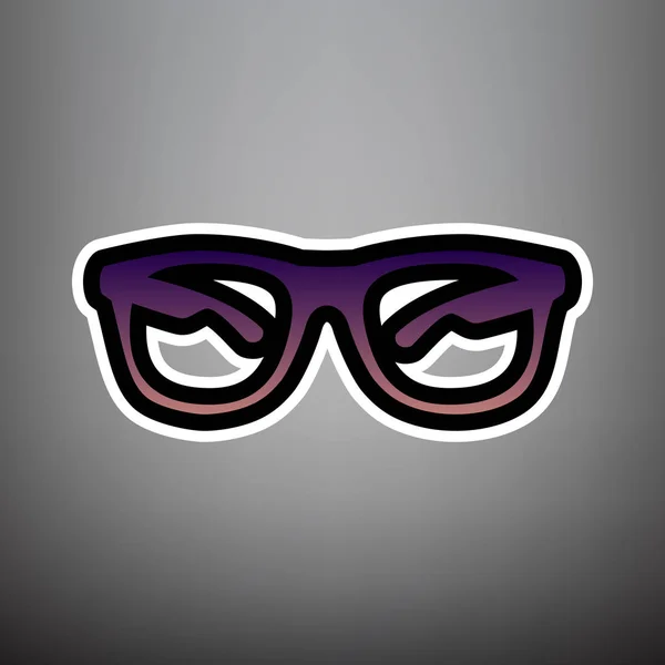 Sonnenbrille Zeichen Illustration. Vektor. violettes Gradienten-Symbol mit — Stockvektor
