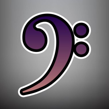 Küp işareti illüstrasyon. Vektör. Siyah menekşe degrade simgesi 