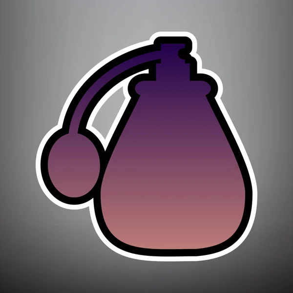 Parfum pictogram. Vector. Violet kleurovergang pictogram met black and white — Stockvector