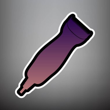 Kesme işareti illüstrasyon. Vektör. Bla ile menekşe degrade simgesi