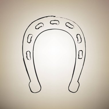 Nal işareti illüstrasyon. Vektör. Fırça defterlerimiz siyah simgesini 