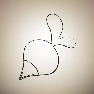 Turp basit kayıt. Vektör. Fırça defterlerimiz siyah kutsal kişilerin resmi vasıl ışık bro