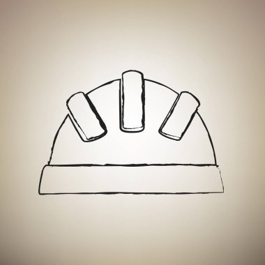 Bebek işareti illüstrasyon. Vektör. Fırça defterlerimiz siyah kutsal kişilerin resmi vasıl ışık