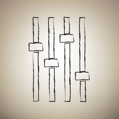 Ayarlama müzik çizgi işareti. Vektör. Fırça defterlerimiz siyah kutsal kişilerin resmi vasıl l