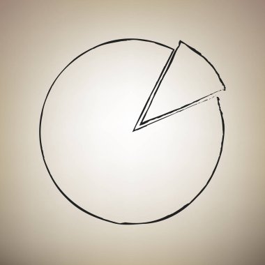 Ekonomi grafik işareti. Vektör. Fırça defterlerimiz siyah kutsal kişilerin resmi vasıl ışık bro