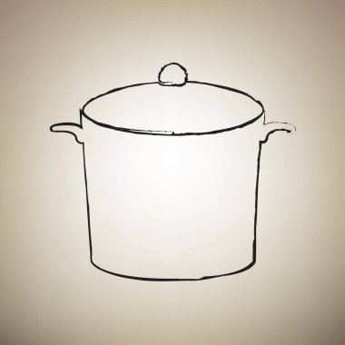 İşareti pan. Vektör. Fırça defterlerimiz siyah kutsal kişilerin resmi vasıl hafif kahverengi backgro