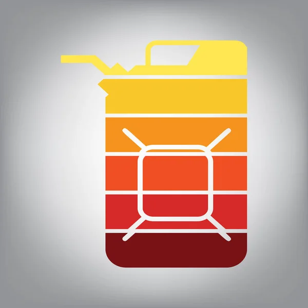 Jerrycan olie teken. Jerry can olie teken. Vector. Horizontaal slic — Stockvector